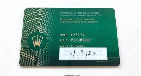 rolex card of authenticity.